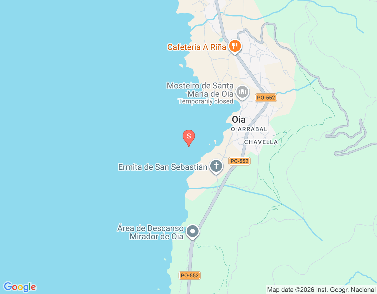 Mapa de ubicación de Oia