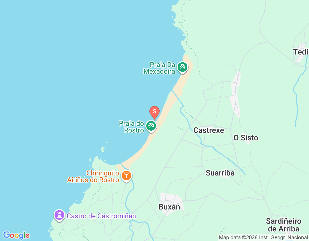 Praia de Rostro location map