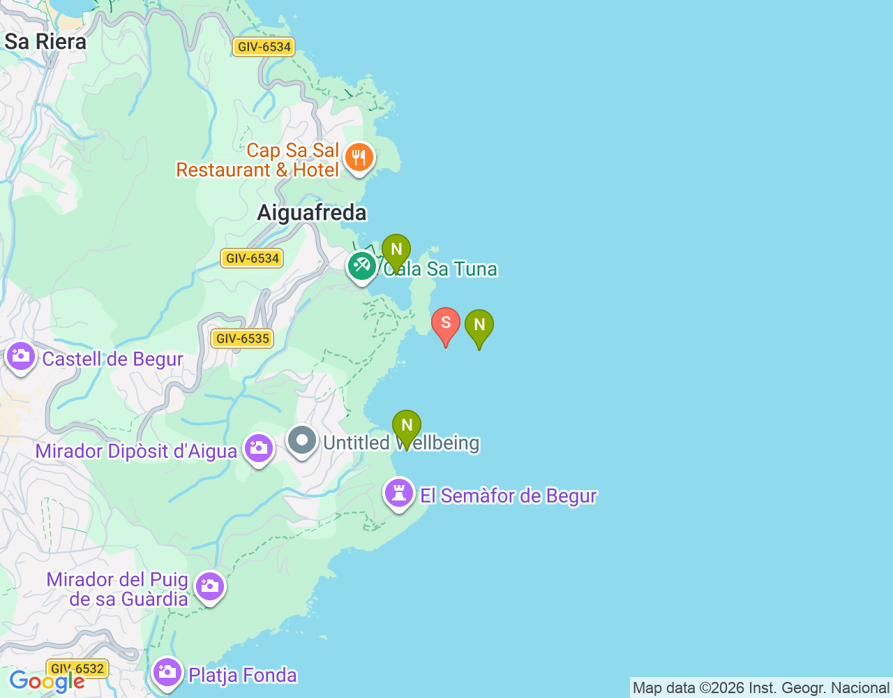 Mapa da localização de S'Encalladora