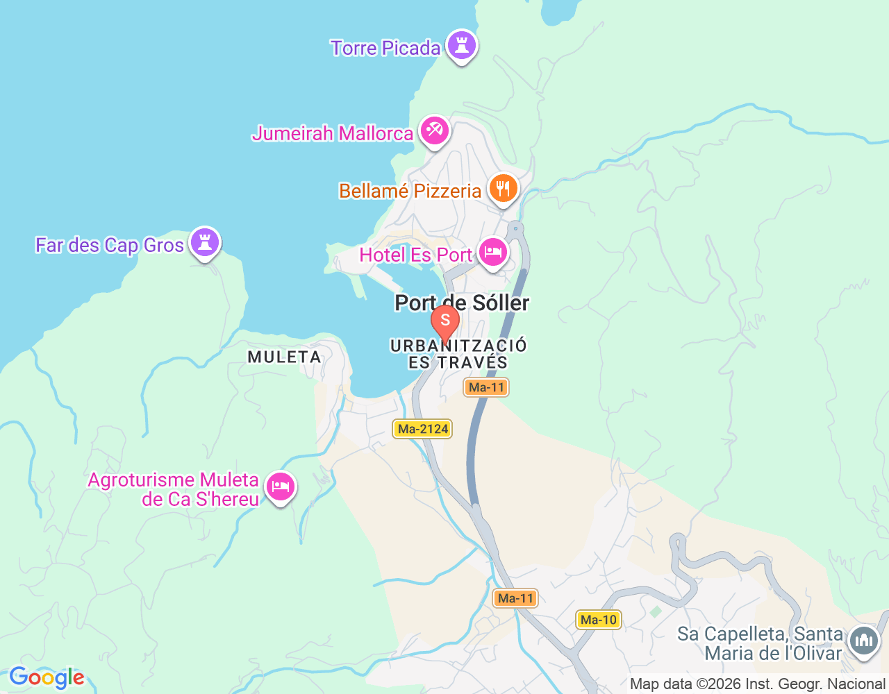 Mapa da localização de Sóller SUP