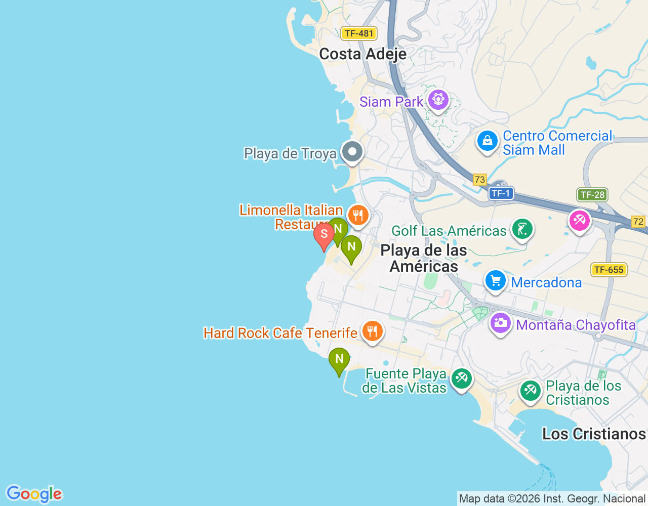Mapa da localização de Surf Spot