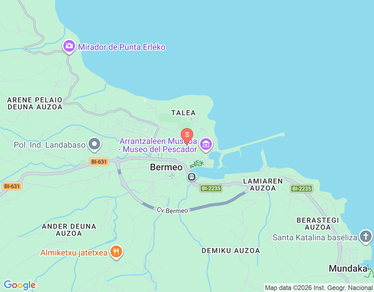 Mapa de ubicación de Ur Riders Kirol Kluba
