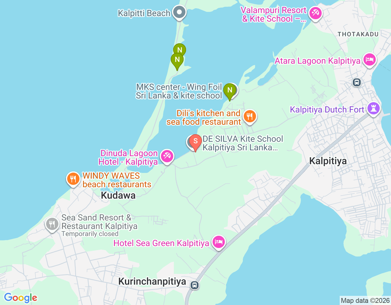 Mapa da localização de De Silva Windresort