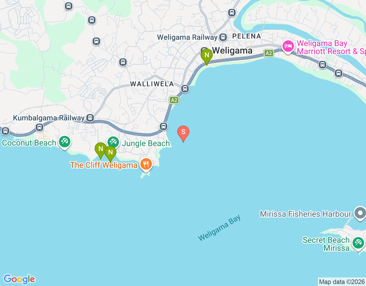 Fishermen Bay Surf Spot location map