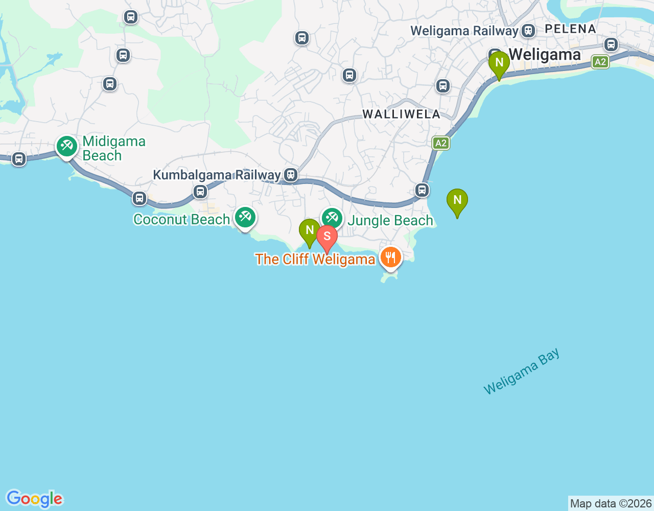 Jungle Beach Surf Spot location map