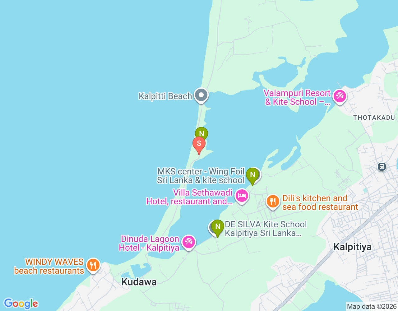 Mapa de ubicación de The Rascals lagoon shed