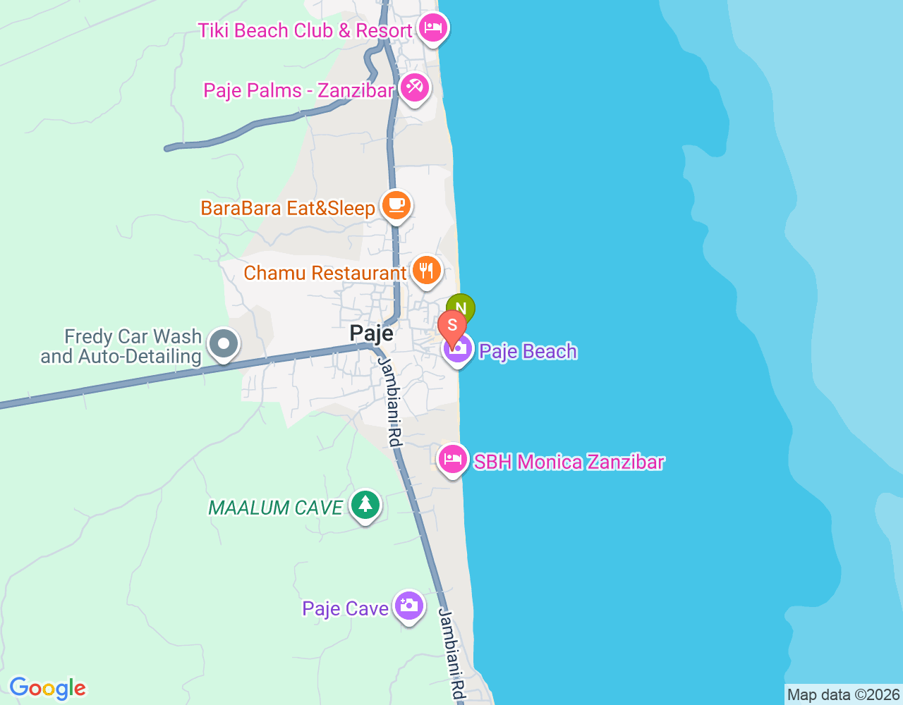 Mapa de ubicación de East African Extreme Kite