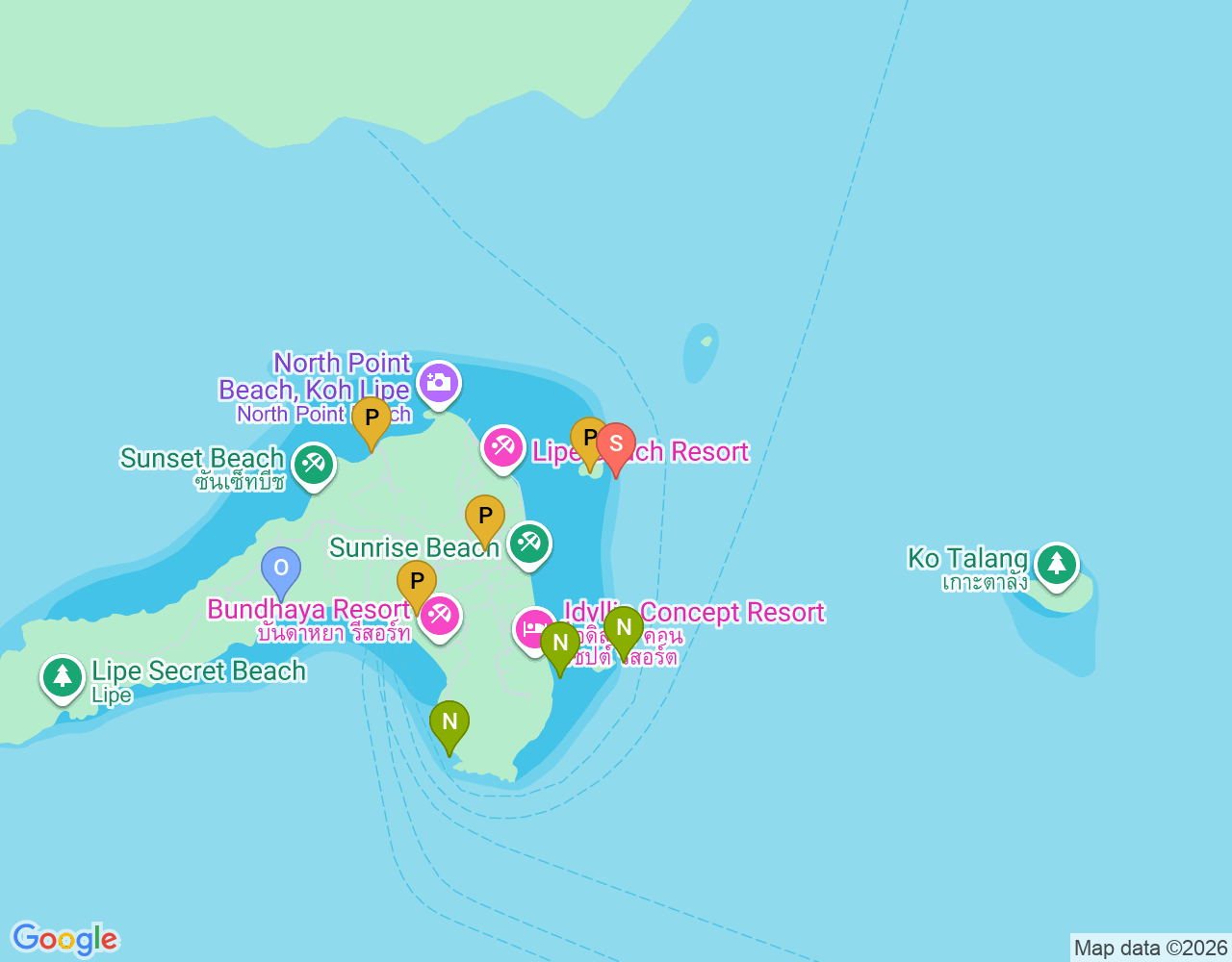 Mapa da localização de Koh Kra