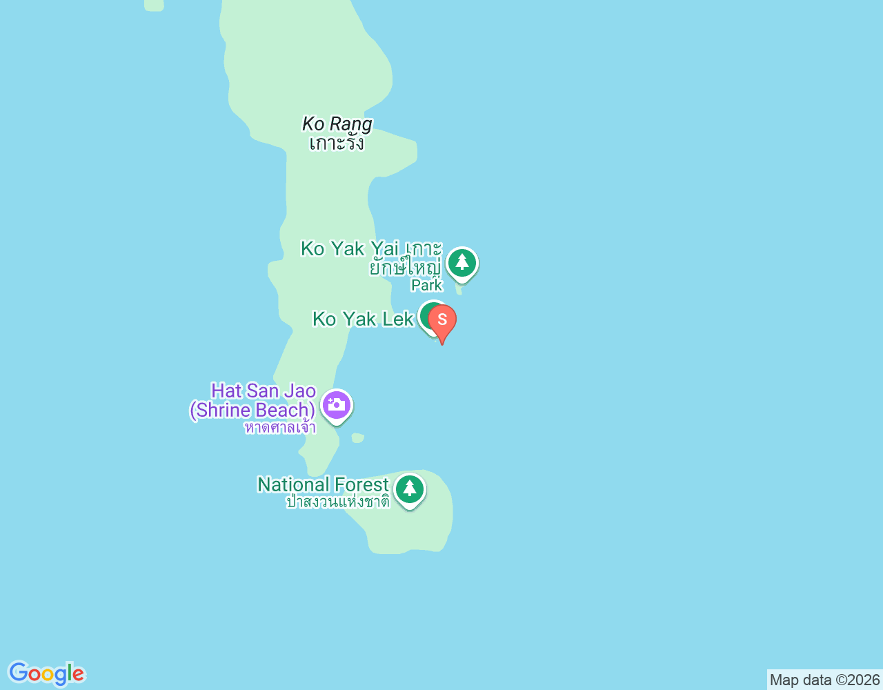 Mapa da localização de Koh Laun - Mergulho