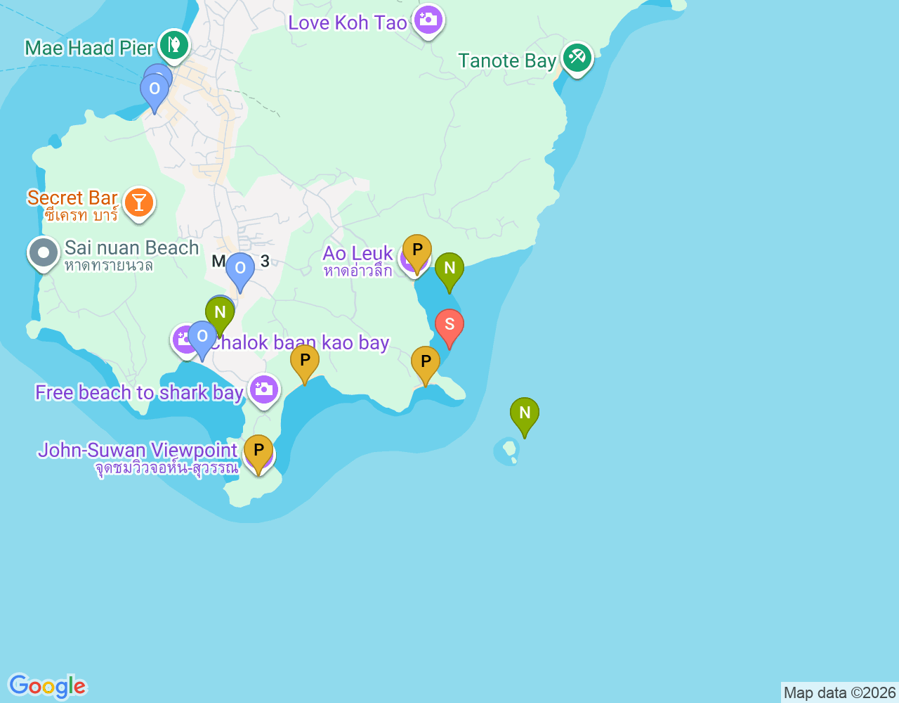 Mapa da localização de Ao Hin Ngam
