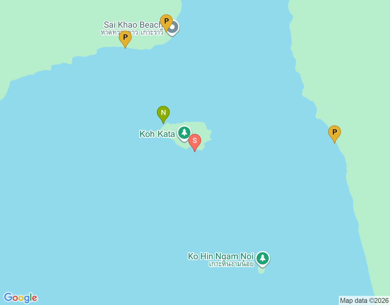 Mapa da localização de Koh Yang South