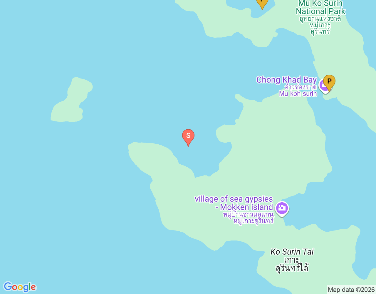 Mapa da localização de Suthep Bay