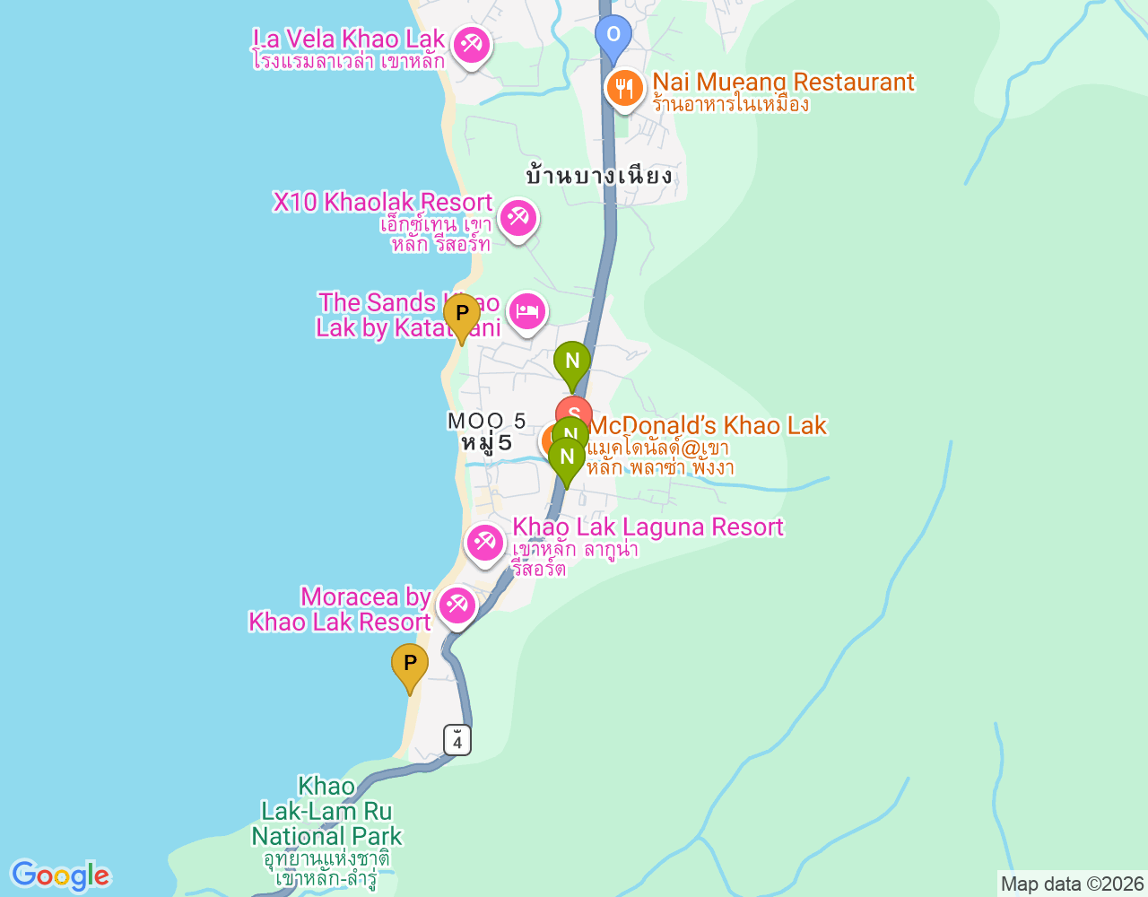 Mapa de ubicación de Tu Khao Lak Travel & Service