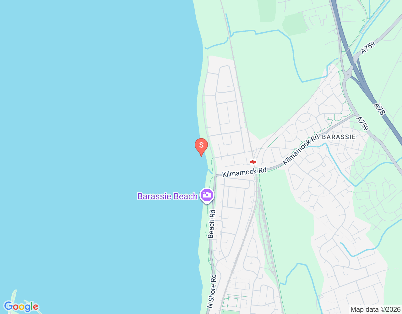 Mapa da localização de Barassie