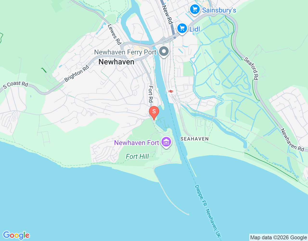 Mapa da localização de Newhaven Scuba