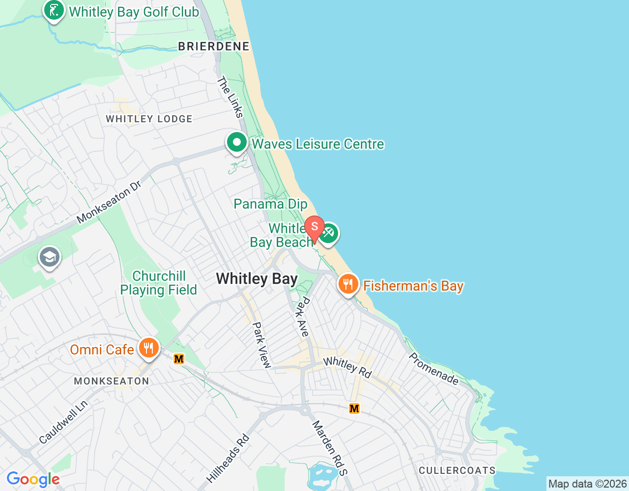 Mapa da localização de Northerly Swell