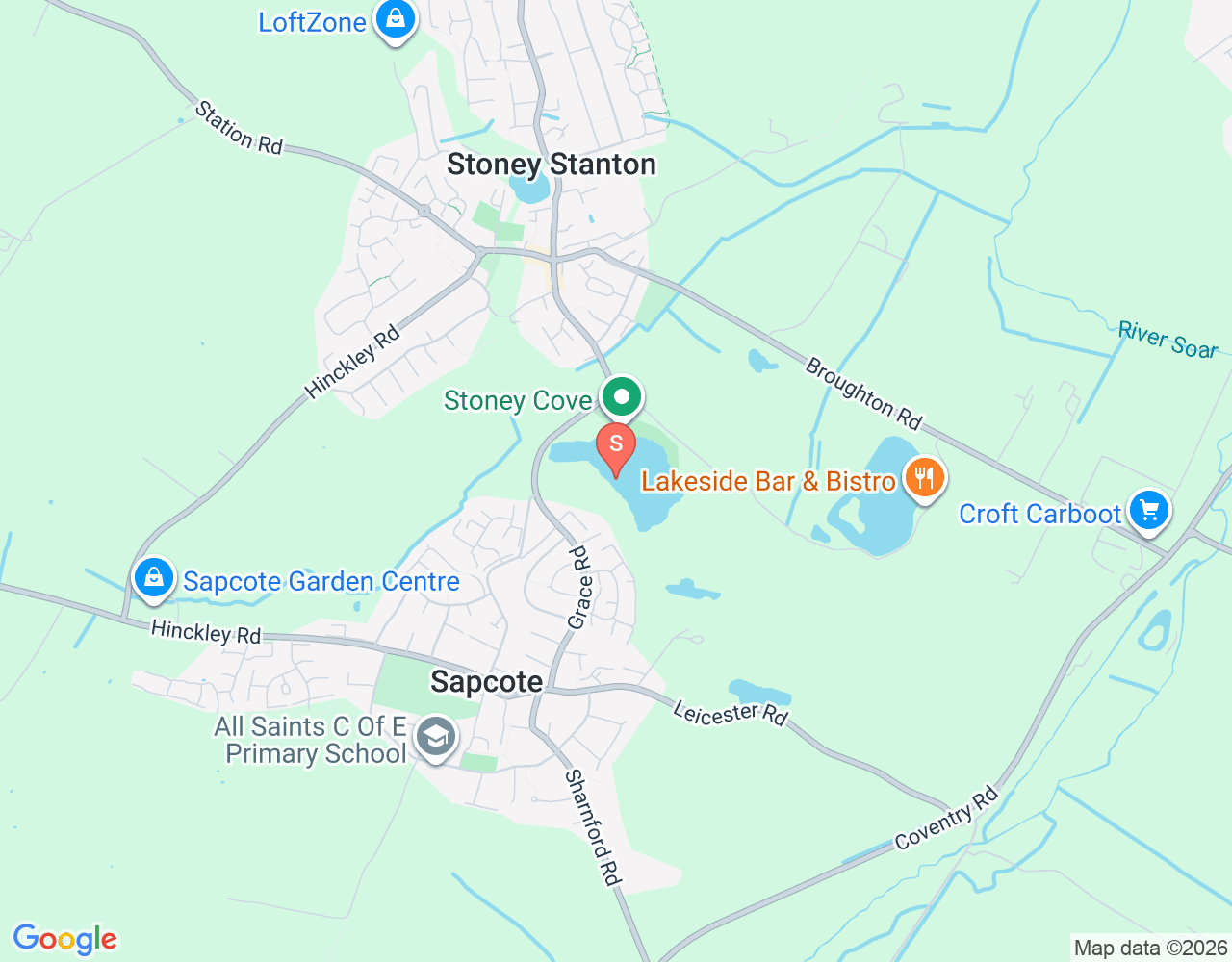 Mapa da localização de Stoney Cove