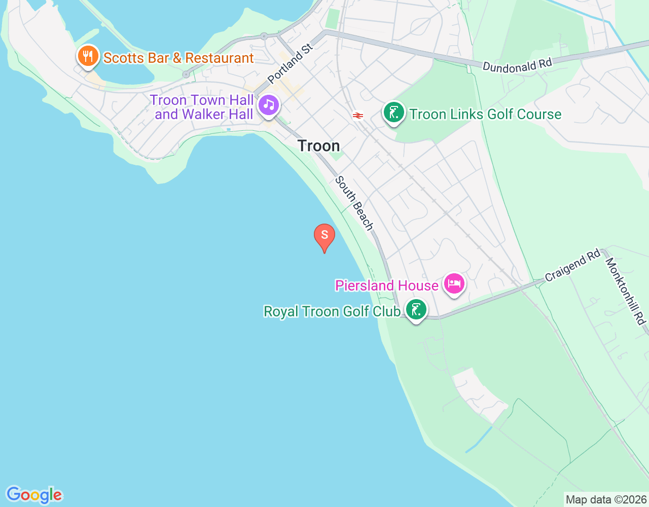 Mapa de ubicación de Troon