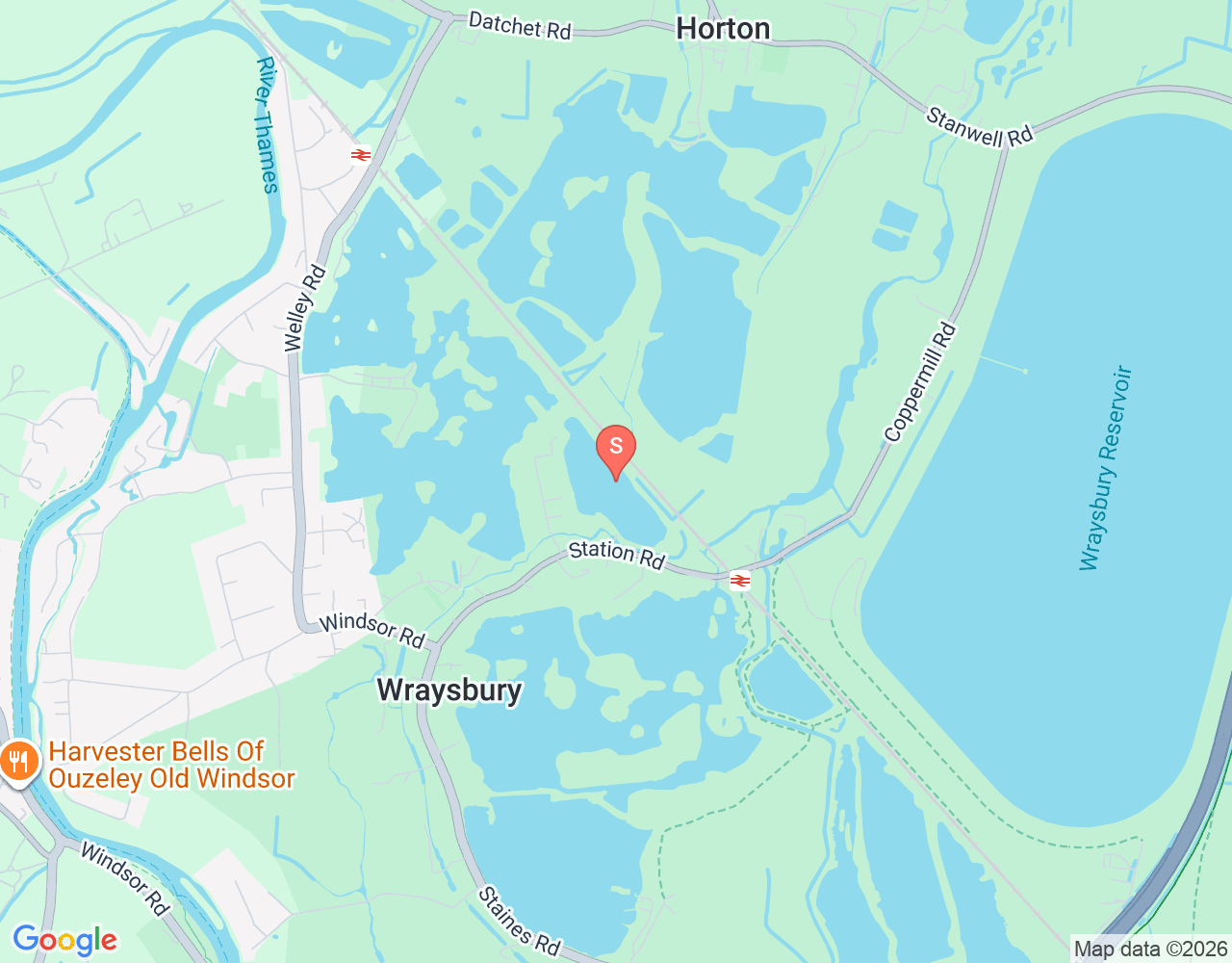 Mapa da localização de Wraysbury