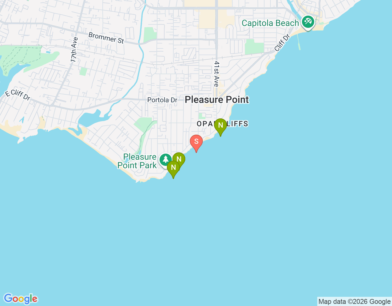 38th location map