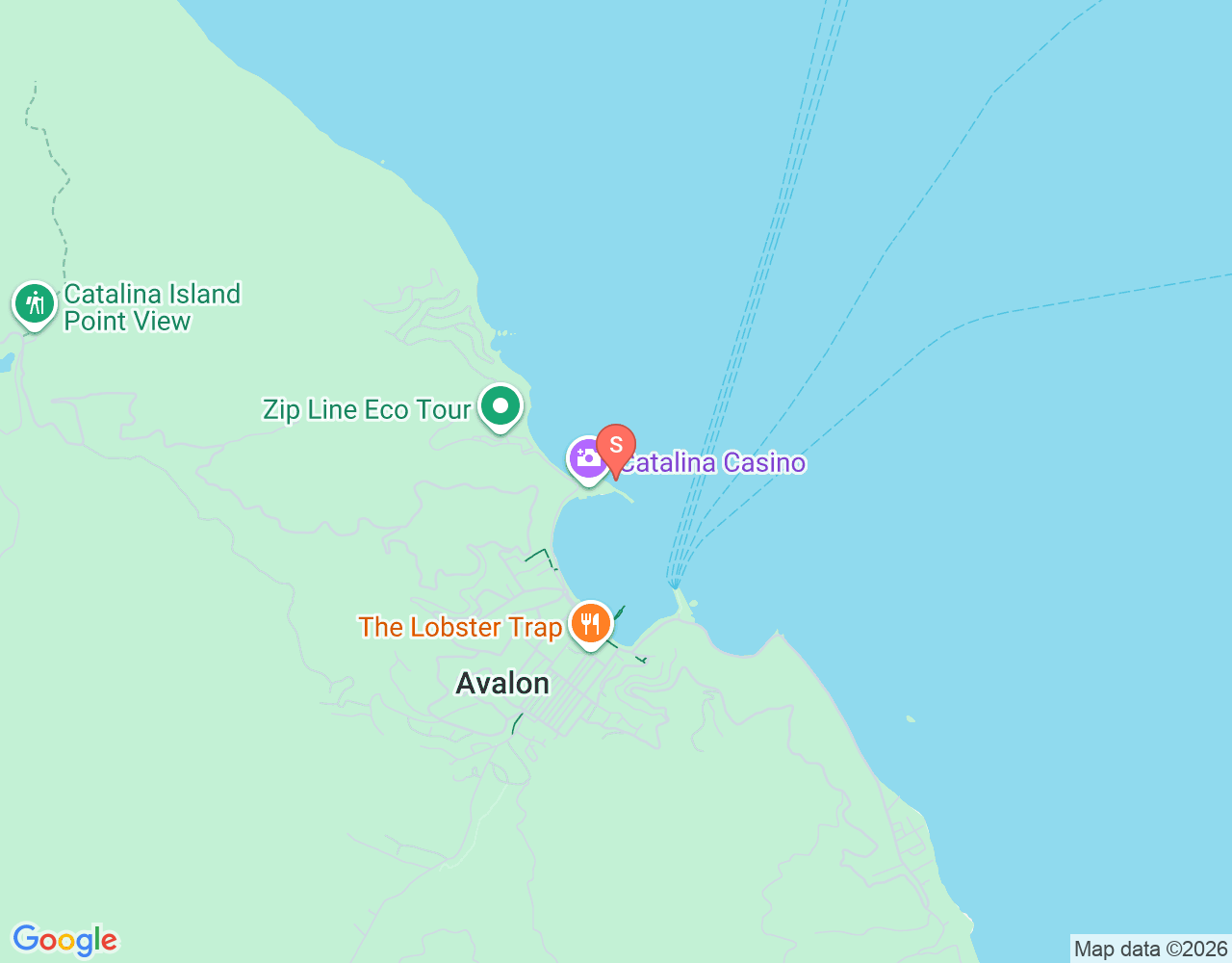Avalon Dive Park location map