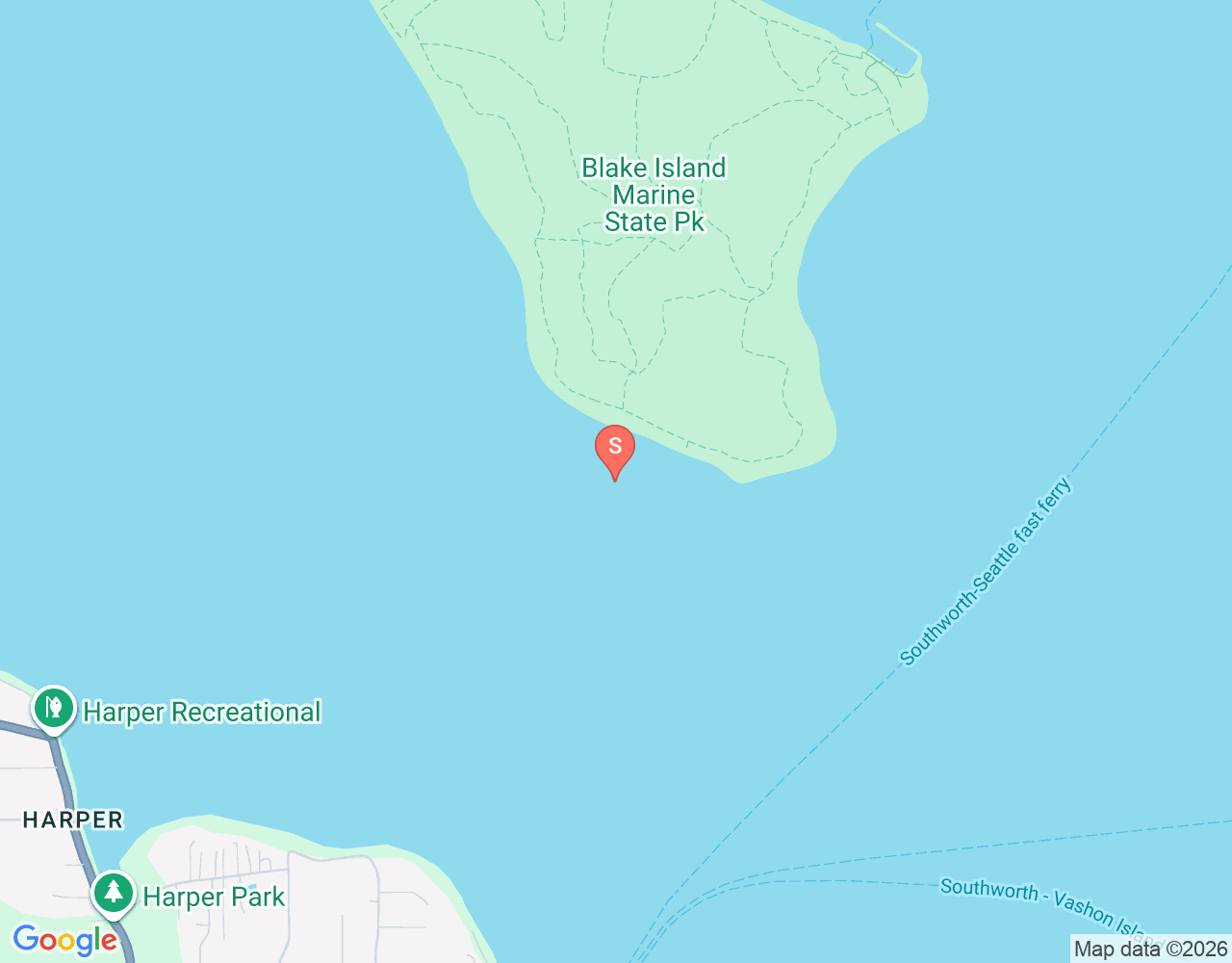 Mapa da localização de Blake Island Reef