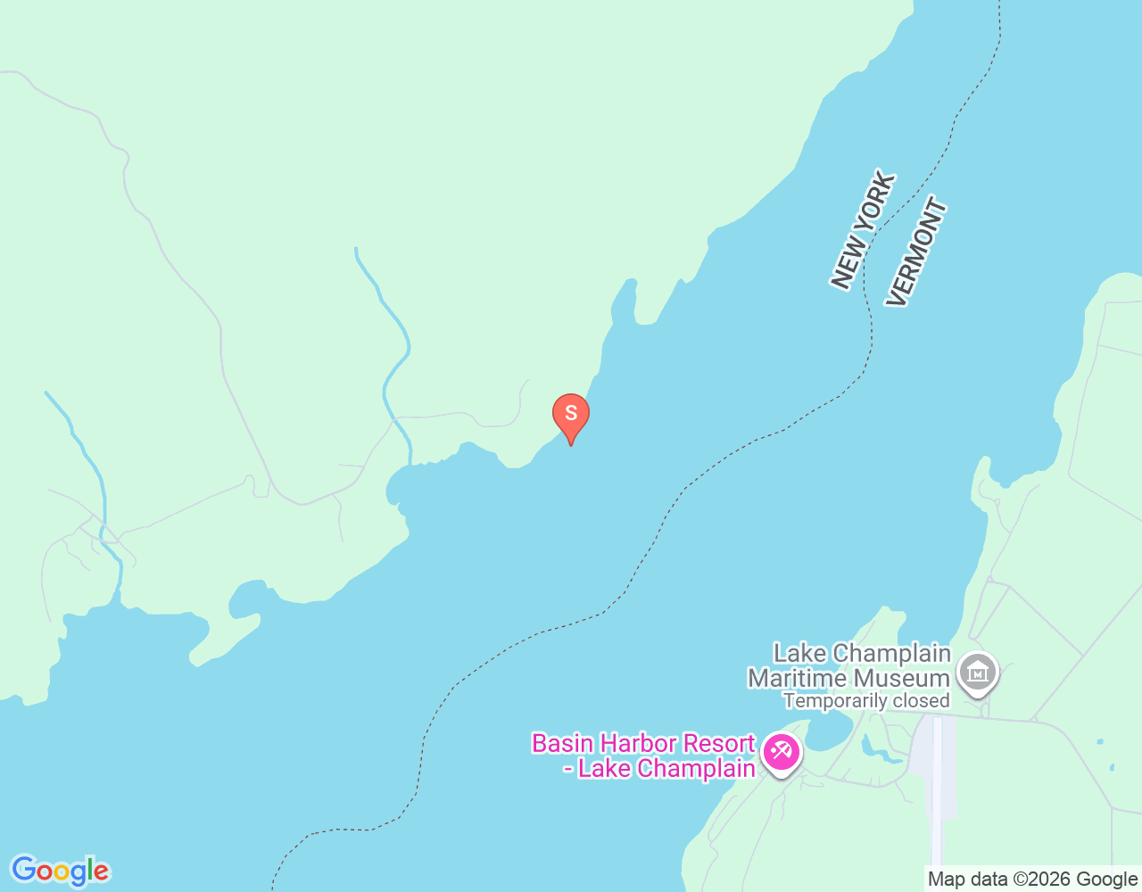 Mapa da localização de Champlain II
