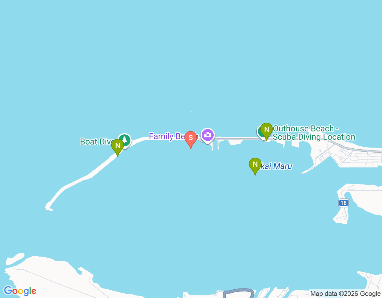 Mapa da localização de Dogleg Reef
