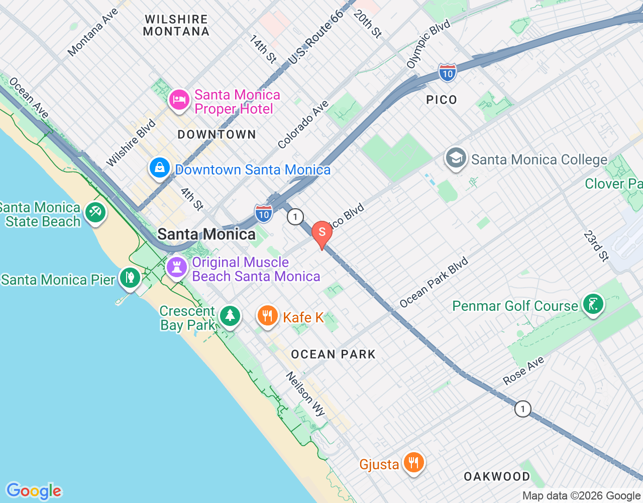 Mapa de ubicación de Jack's Surfboards