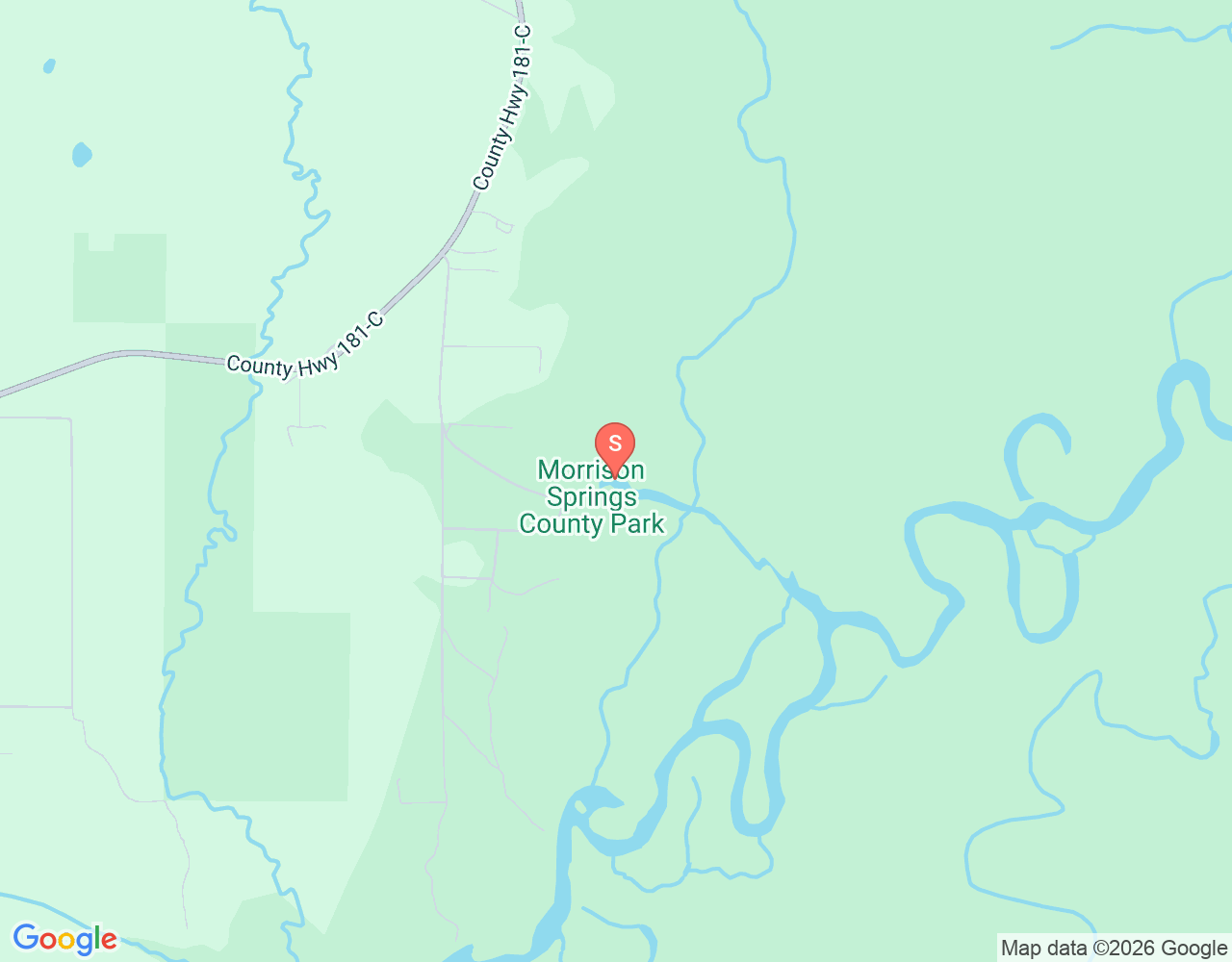 Mapa da localização de Morrison Spring