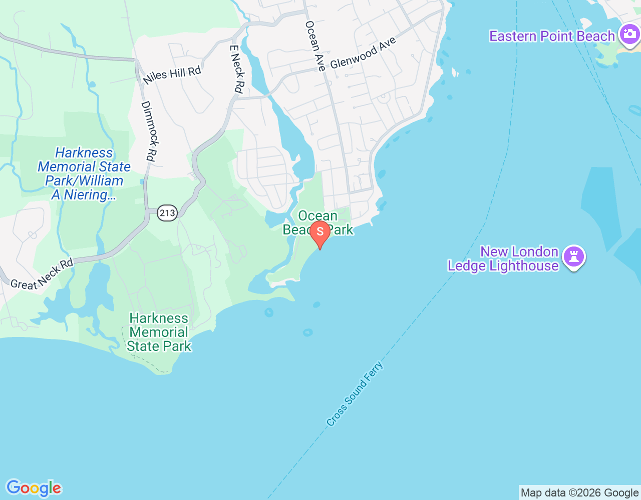 Mapa da localização de Ocean Beach