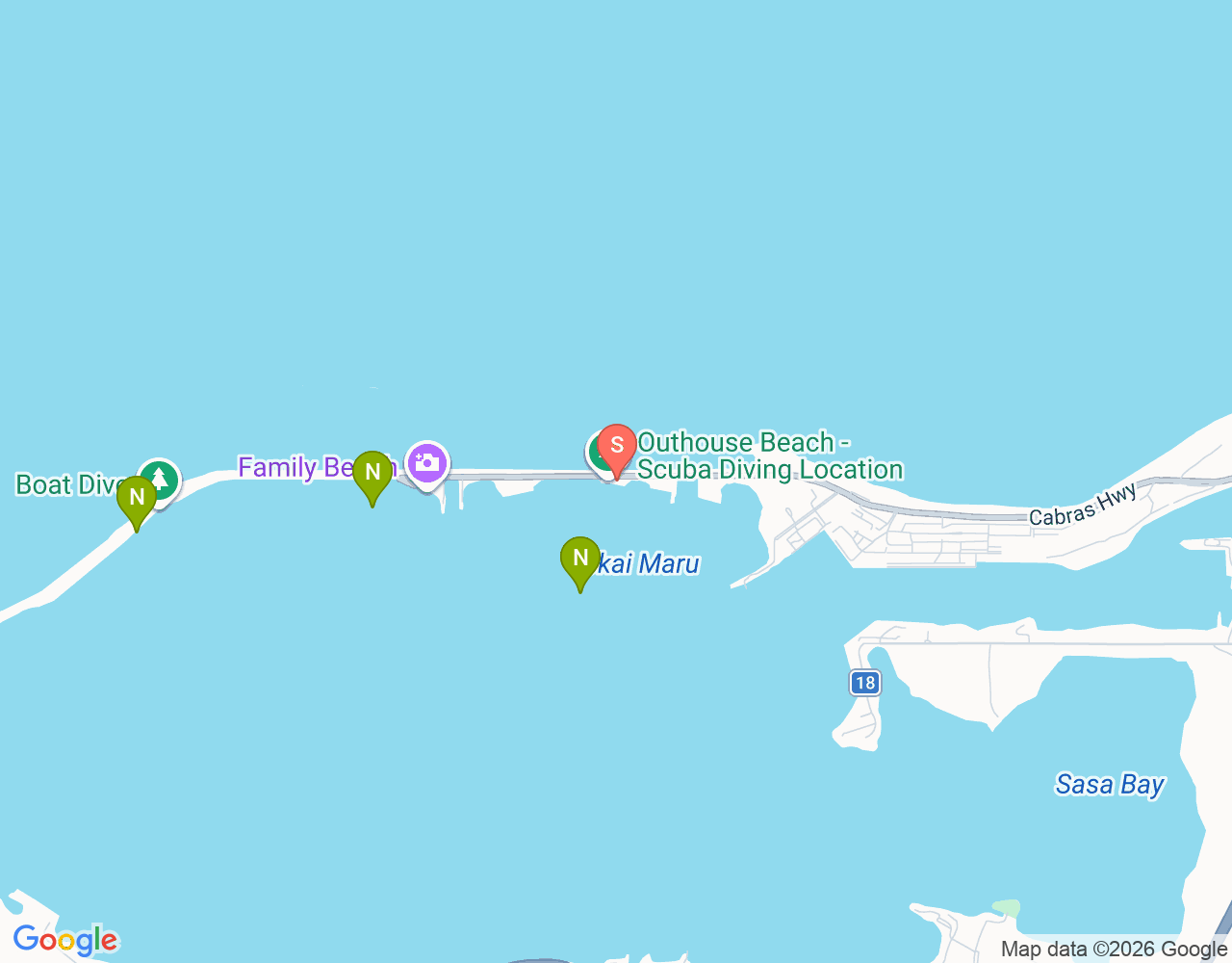 Outhouse Beach location map