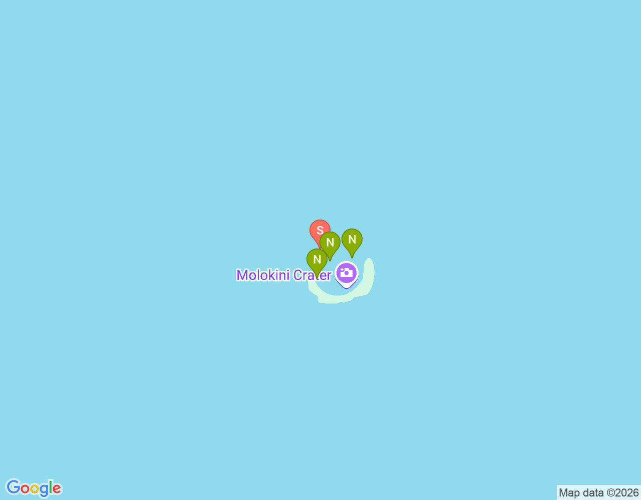 Mapa da localização de Reef's End