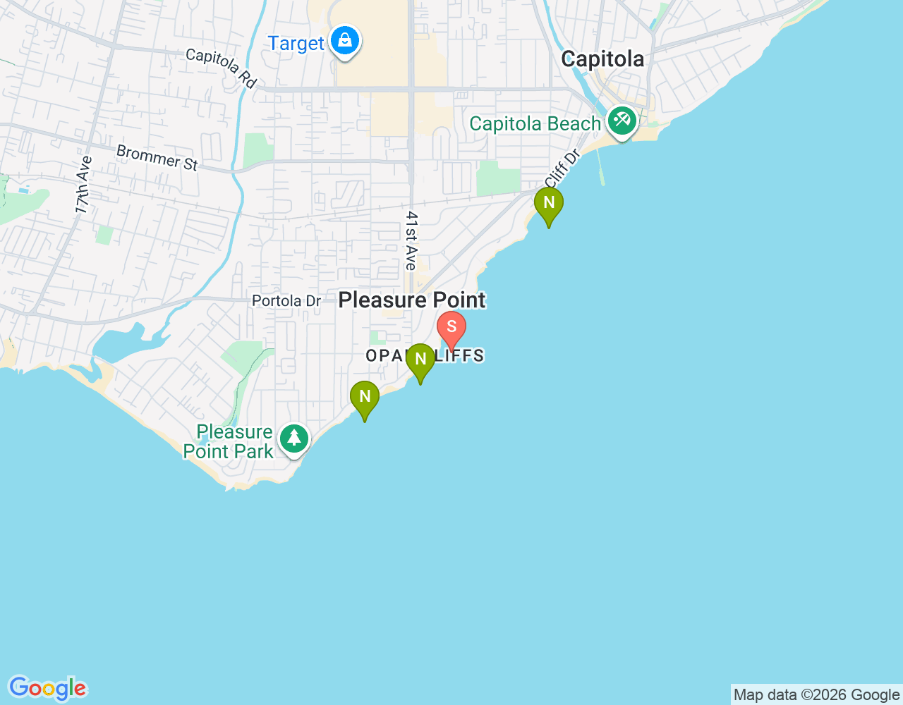 Shark's Cove location map