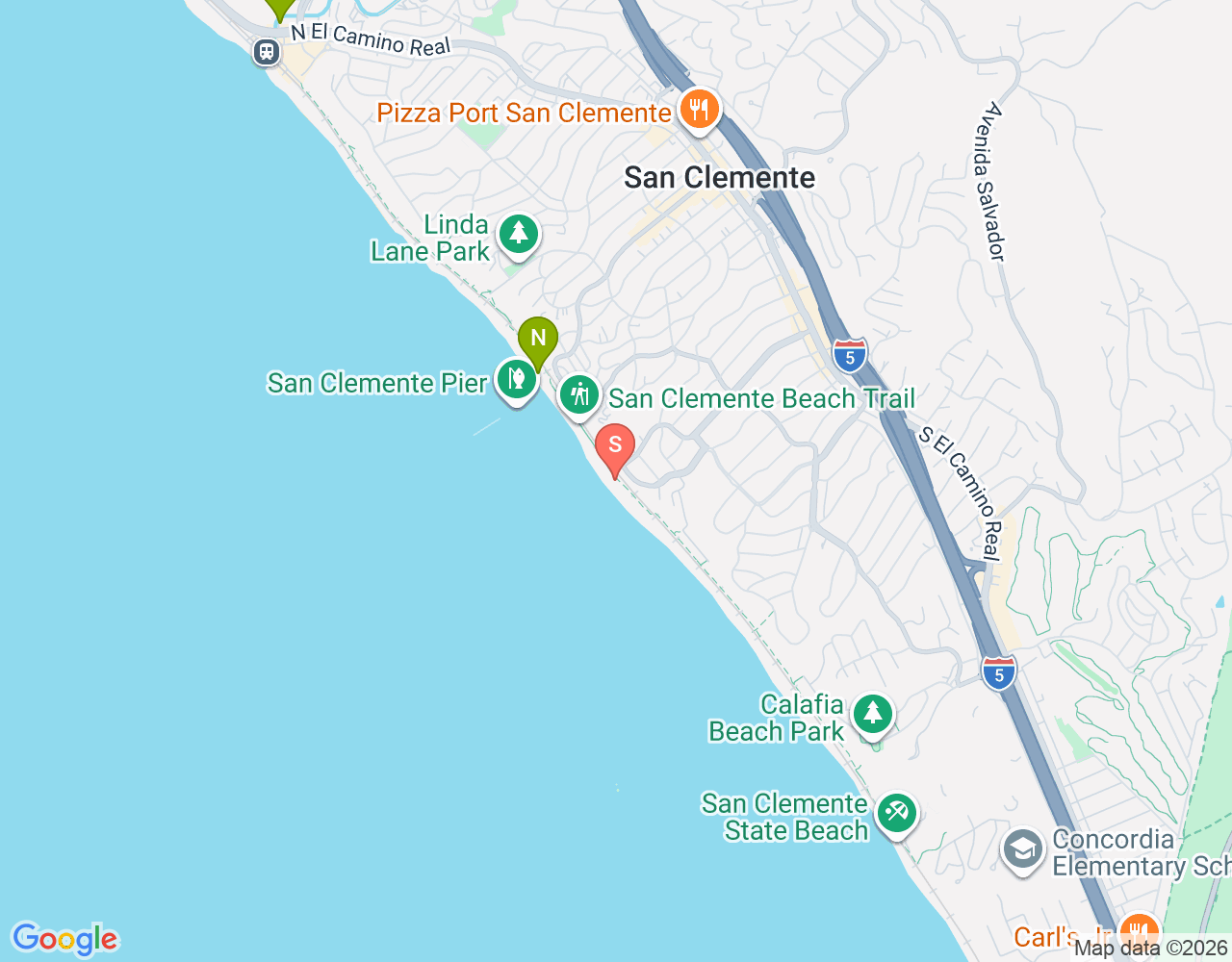 T Street Beach location map