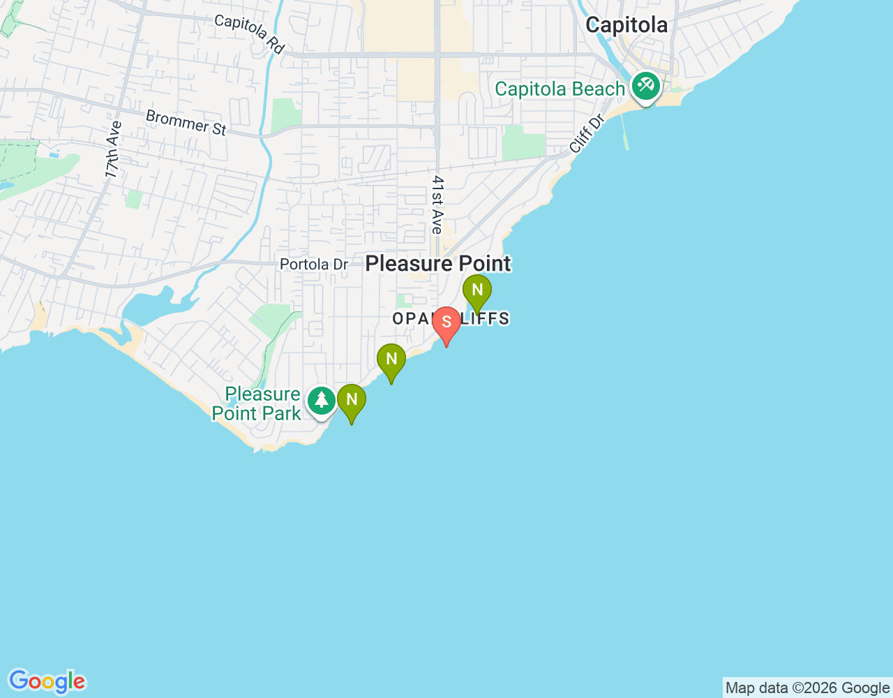 The Hook location map