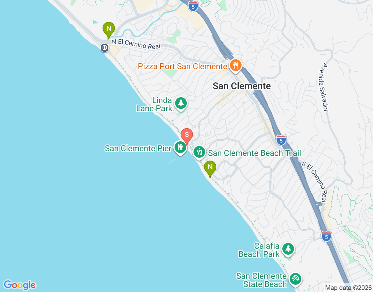 Mapa da localização de The Pier Beach