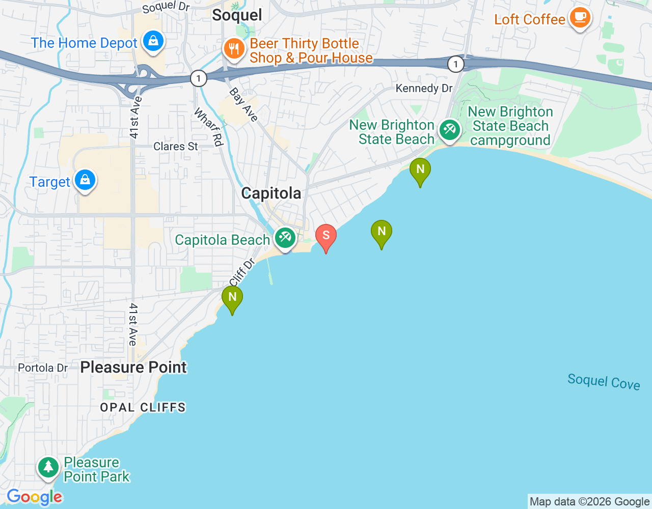 Mapa de ubicación de Toes Over