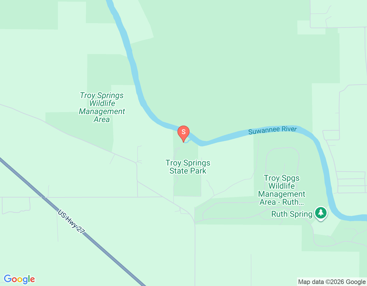 Mapa da localização de Troy Spring