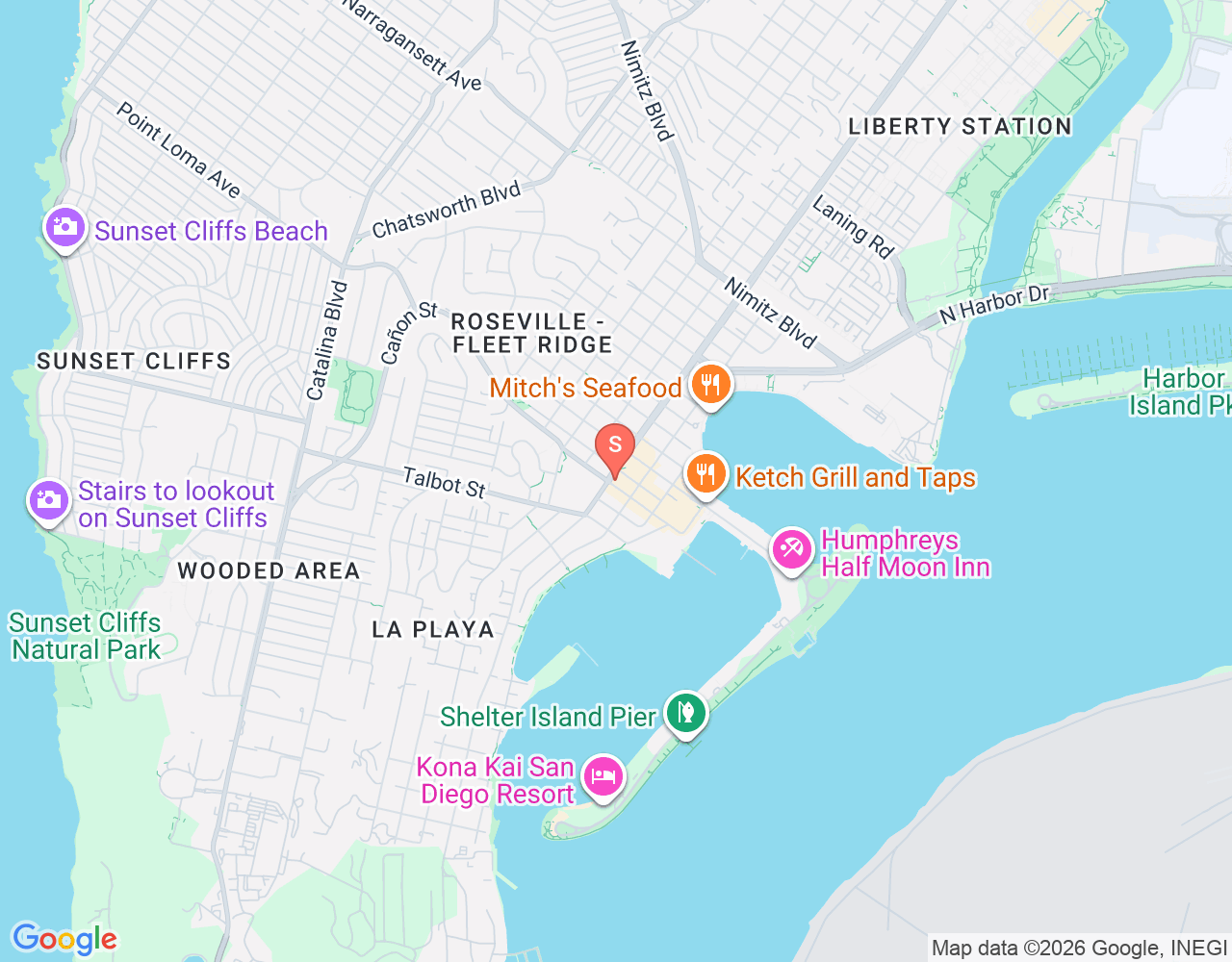 Mapa de ubicación de West Coast Paddle Sports